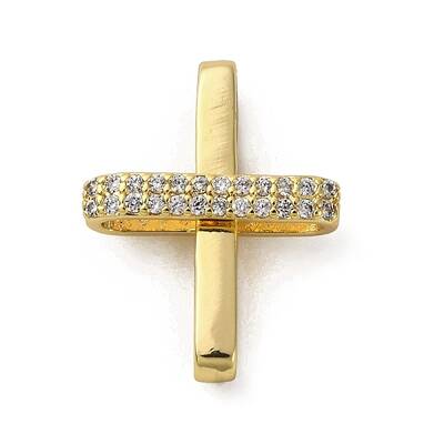 Brass Micro Pave Cubic Zirconia Pendants