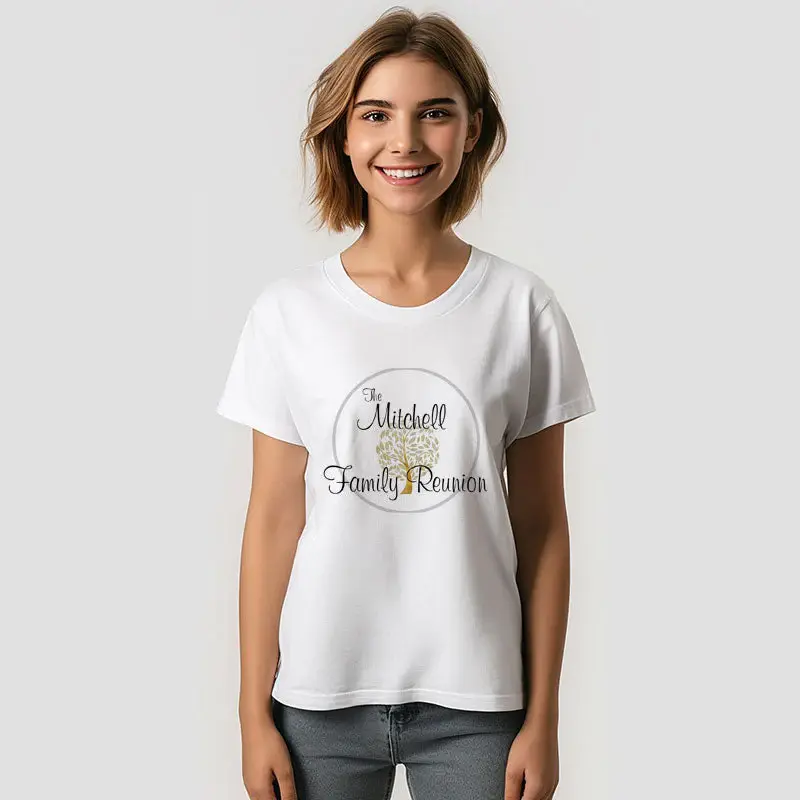 Gold Tree Family Reunion Custom Name Tee Shirt