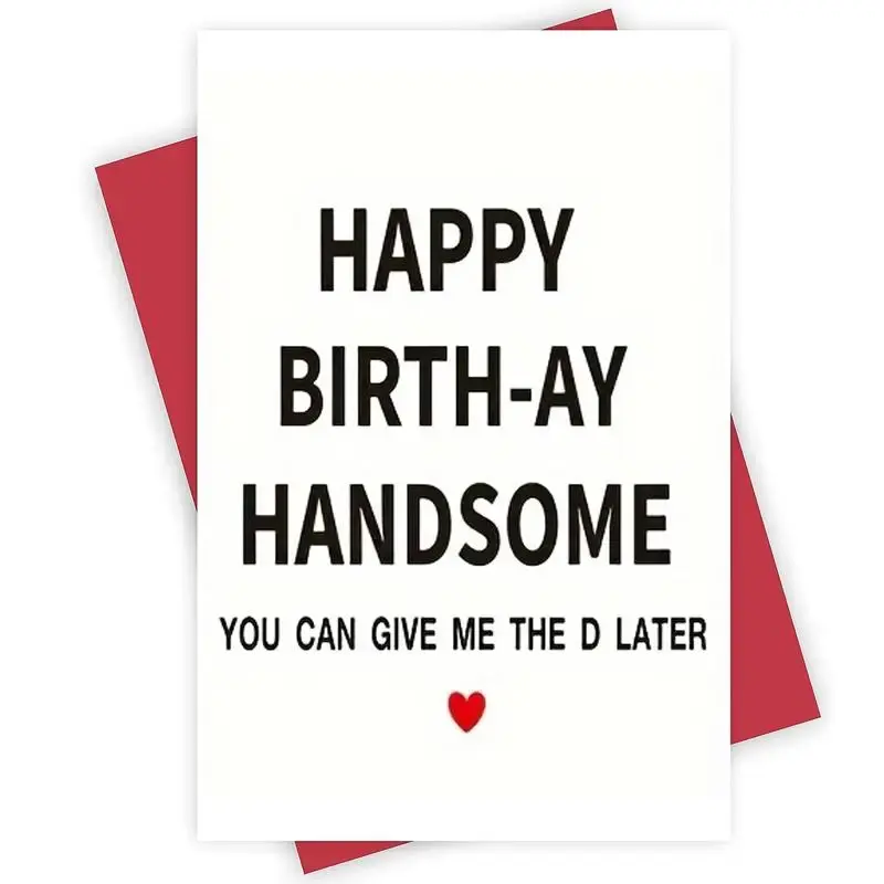 Letter Pattern Happy Birthday Card, 1 Count Funny Friend Birthday Card With Envelope, Creative Birthday Card For Gift Giving