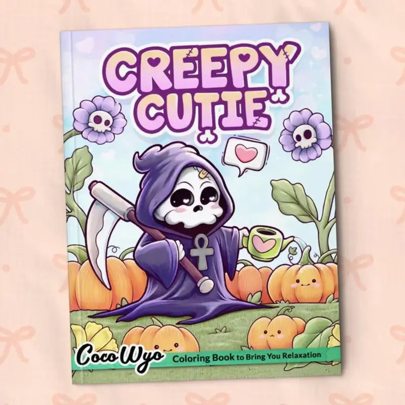 Creepy Cute Coloring Book, Gothic Kawaii and Spooky Cute Creatures Coloring Book, Art Supplies for Adults and Teens, Ideal Gi...