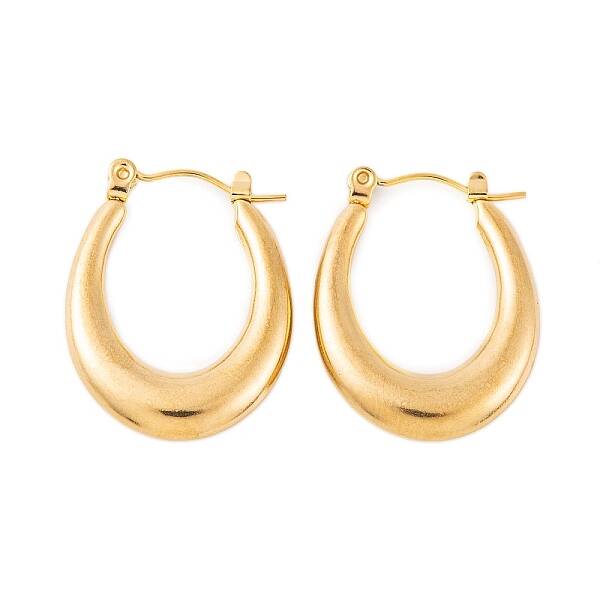 Ion Plating(IP) 304 Stainless Steel Hoop Earrings for Women
