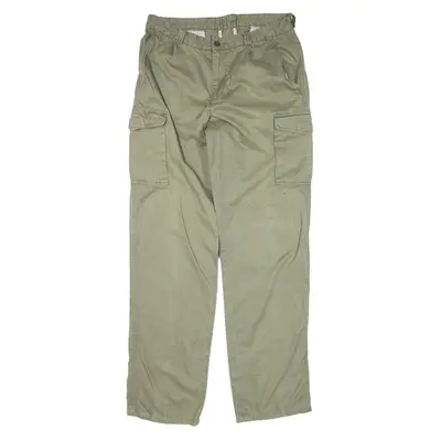 Cargo Trousers Green Regular Straight Womens W32 L34