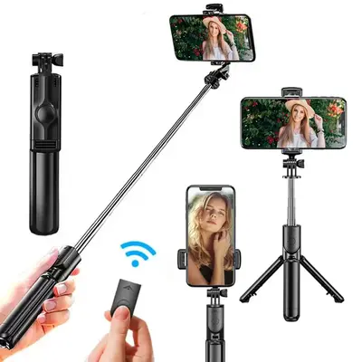 Stabilizing Selfie Stick Tripod, 1 Count Mobile Phone Live Three-legged Stable Selfie Stick, Retractable Handheld Type Self...