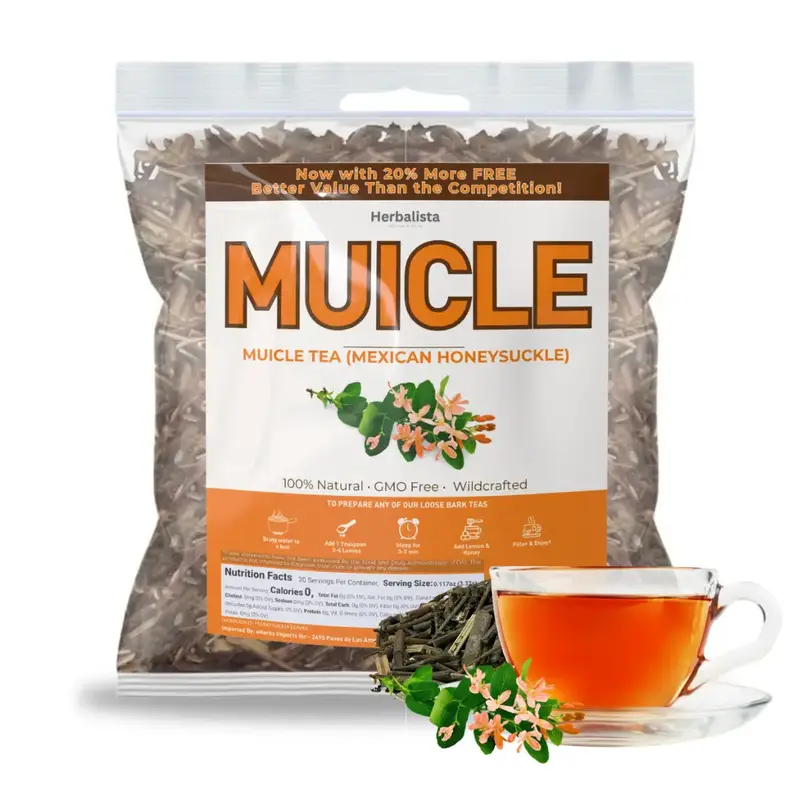 VIRAL Muicle Té (Mexican Honeysuckle Herbal Tea) - 5 oz - 100% Natural, Vegan, Non-GMO:, Infusiones Naturales, Caffeine-Free...