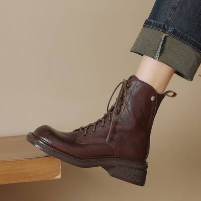 CHIKO Acasia Round Toe Block Heels Ankle Boots