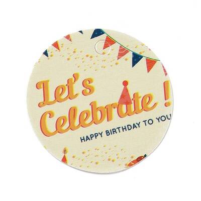 Happy Birthay Kraft Paper Gift Tags