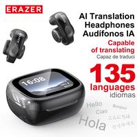 ERAZER XF28 Clip-on Open Ear Translation Wireless Earbuds With APP, Wireless Headphones With Audio-Visual Future Touch Screen...