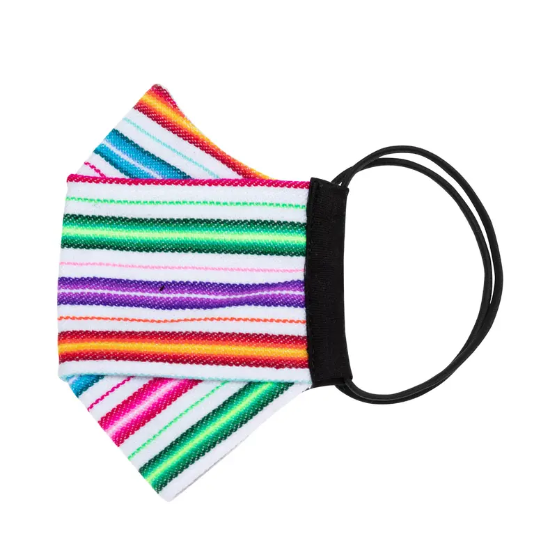Peruvian Textile Face Mask - White - L
