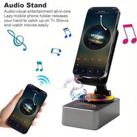 Wireless Audio Bluetooth Speaker 5in1 Phone Holder Emergency Rechargeable  withColorful Ambient Light 300° Foldable for Tabl...