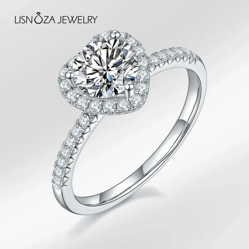 【#11 Wholeheartedly Ring】Synthetic Moissanite Wholeheartedly Ring in 925 Silver,1ct