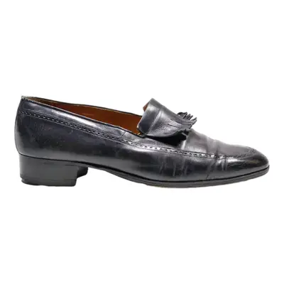 Loafer Shoes Black Leather Womens UK 6.5