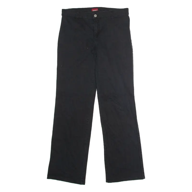 DICKIES Workwear Womens Trousers Black Regular Wide-Leg W32 L30