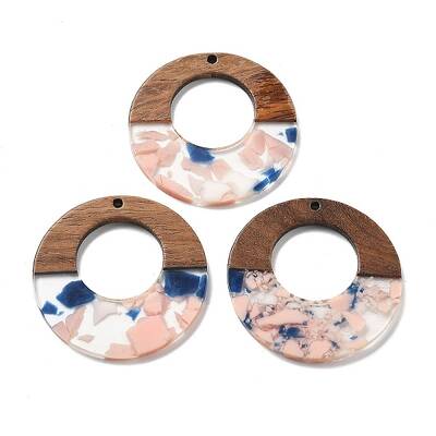 Resin and Walnut Pendants