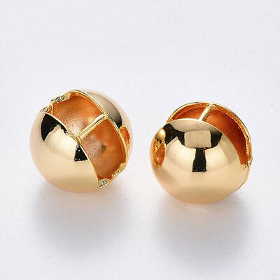 Brass Ball Clip-on Earrings