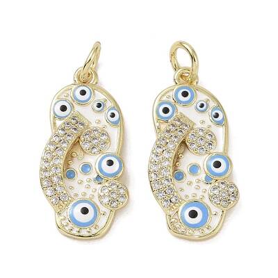 Real 18K Gold Plated Brass Micro Pave Cubic Zirconia Pendants