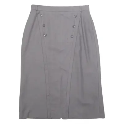 YOUR SIXTH SENSE Womens Pencil Skirt Grey Midi Wool M