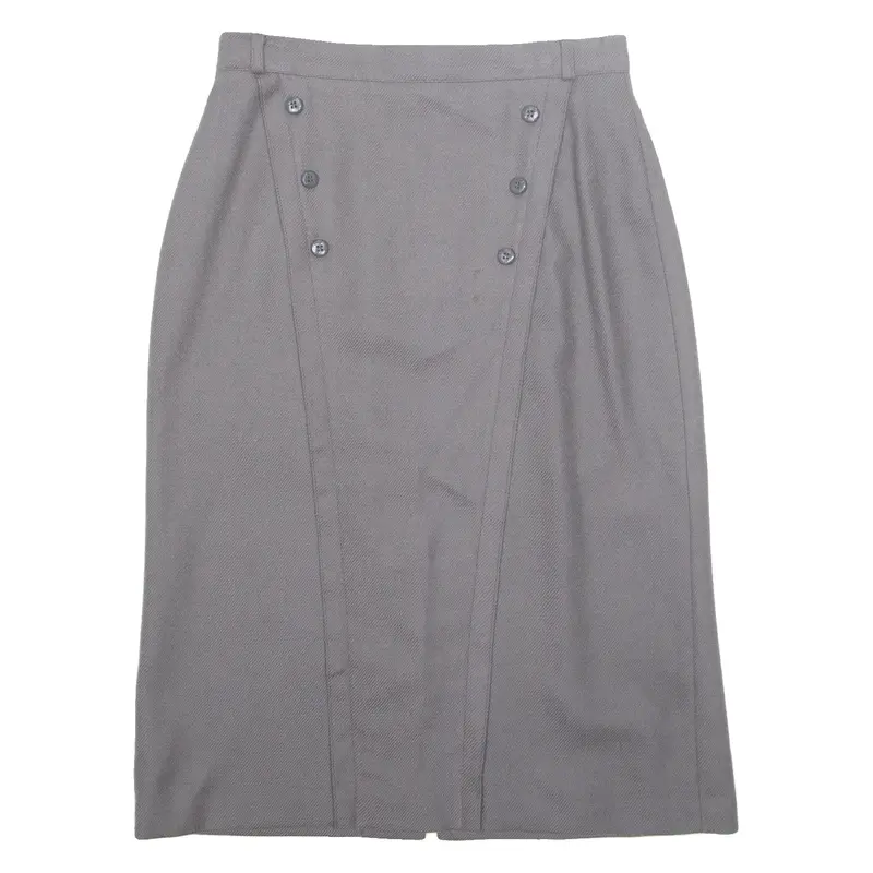 YOUR SIXTH SENSE Womens Pencil Skirt Grey Midi Wool M