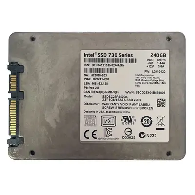 Intel SSDSC2BP240G4R5 | 730 240GB Multi-Level Cell SATA 6Gb/s 2.5-Inch Solid State Drive