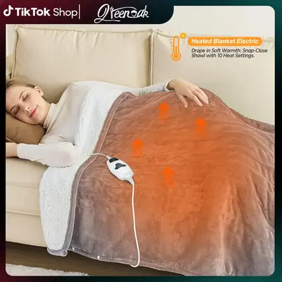 ăSeptember Shopping Deală Greenoak Heated Blanket Electric Throw 50\