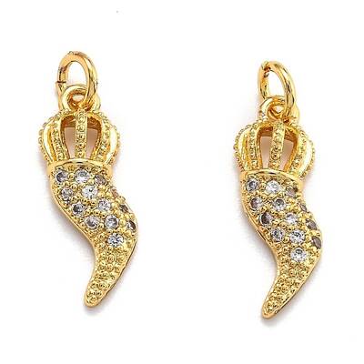 Brass Micro Pave Cubic Zirconia Pendants