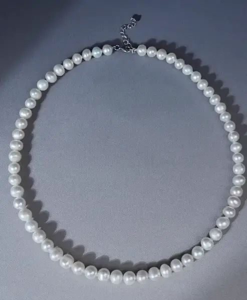 A631 7-8mm Pearl Necklace fresh water pearls