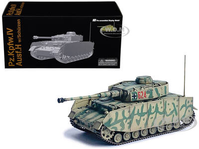Germany Pz.Kpfw.IV Ausf.H with Schurzen Tank #624 3.Pz.Div. Ukraine (1943) NEO Dragon Armor Series 1/72 Plastic Model by Drag...