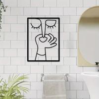 Funny Toilet Pattern Metal Wall Art, Minimalist Line Art Design Wall Decor, Wall Art Decor for Home Bathroom, Garden & Patio ...