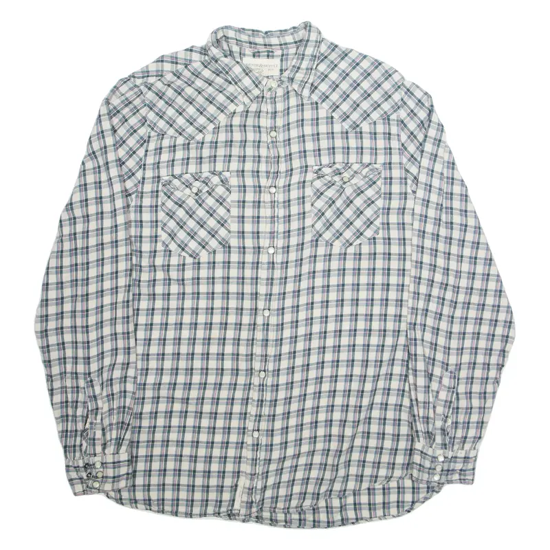 RALPH LAUREN DENIM & SUPPLY Mens Shirt Green Check Long Sleeve 2XL