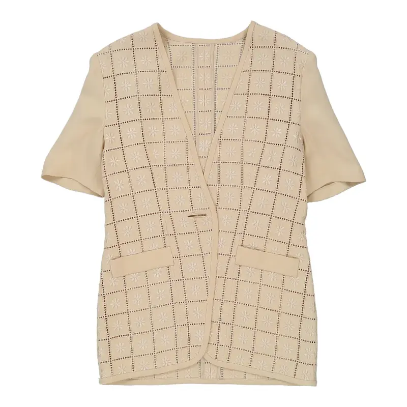 Gai Mattiolo Checked Jacket - Large Beige Cotton | Size: large