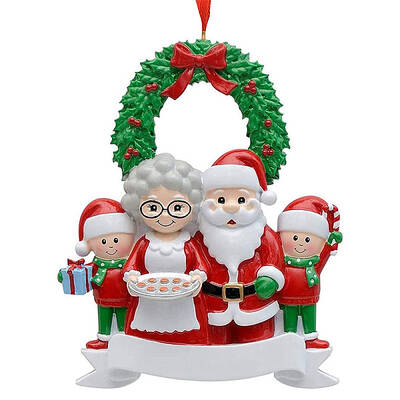 Resin Santa Claus Family Pendant Decorations
