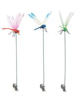 3pcs  Dragonfly Pole Clips, 3D Dragonfly Hat Clips, Outdoor Artificial Dragonfly Pole Clips, Dragonfly Clips for Garden Home ...
