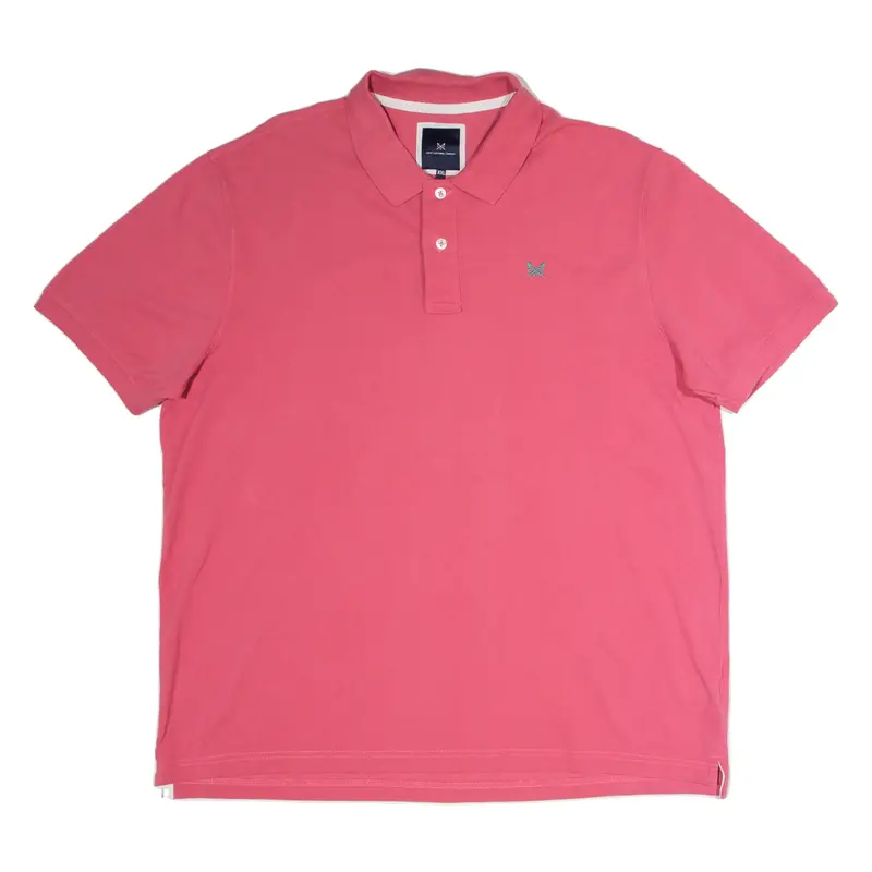CREW CLOTHING Mens Polo Shirt Pink 2XL
