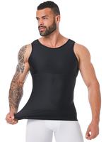 Men's Solid Compression Shapewear Tank Top, High Stretch Tummy Control Shaper, Body Shapewear, Shapewear Top for Men, Gym Wea...
