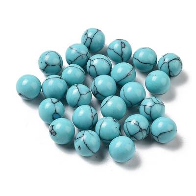 Synthetic Turquoise Sphere Beads
