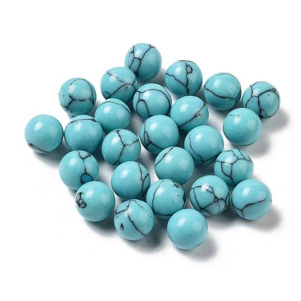 Synthetic Turquoise Sphere Beads