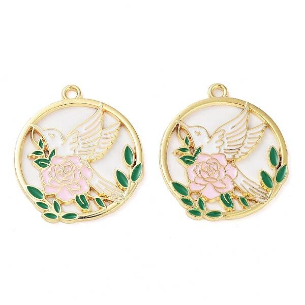 Rack Plating Alloy Enamel Pendants