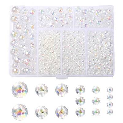 5 Style Transparent Acrylic Beads