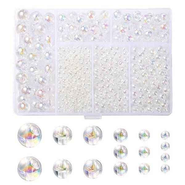 5 Style Transparent Acrylic Beads