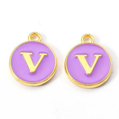 Golden Plated Alloy Enamel Charms