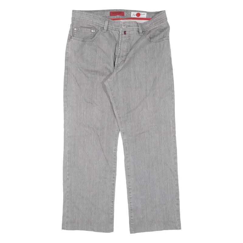 PIERRE CARDIN Mens Jeans Grey Relaxed Straight W34 L27