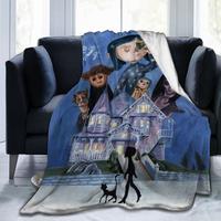 Coraline Horror Blanket Ultra-Soft Micro Blanket Throw All Season Fuzzy Lightweight Throw Blankets for Office Company Home Co...