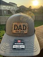 Custom DAD EST. Year Hat  – Richardson 112 Trucker | Camo Patch | New Dad Gift