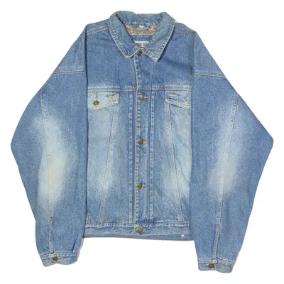 MAGIC Loose 500 Mens Denim Jacket Blue 90s L