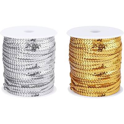 OLYCRAFT 200 Yards Flat Sequin Strip