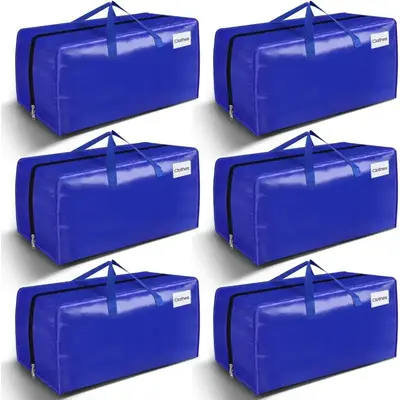 Moving Bags, Heavy Duty Moving Supplies & Storage Bags, Extra Large Packing Bags, Boxes with Tag Pockets, Collapsible Fold Fl...