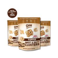 Chunk Nibbles Toffee Snack Clusters | 3 Pack | 4.25oz Individual Bags | Sweet & Salty Cluster Bites Milk Chocolate