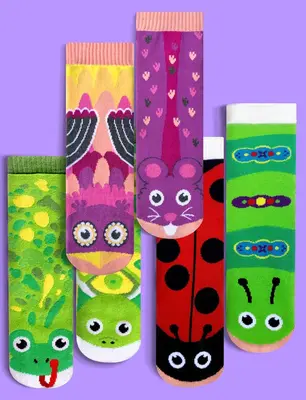 PALS ORIGINALS SOCKS GIFT BUNDLE (3 PAIRS) | Size: Cat & Dog + Dragon & Unicorn + T-Rex & Triceratops | Options: ADULT SMALL
