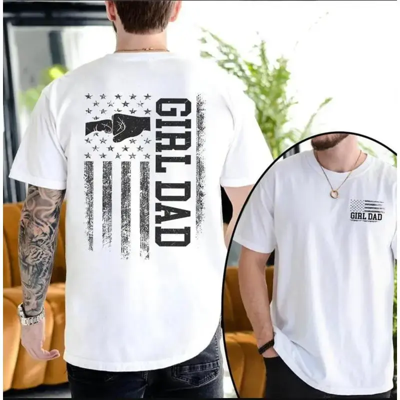 Girl Dad T-shirt, Proud Dad of Girl Shirt, Father's Day Gift from Daughter, Gift for Dad,Dad Tee, Father's Day Shirt, 100% Co...