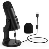 HAOMUREN Wired Condenser Microphone, USB Plug & Play Microphone with Pop-Filter & Mic Cover(no Adapter), Professional Microph...