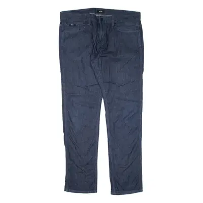 HUGO BOSS Mens Trousers Blue Slim Straight W36 L32